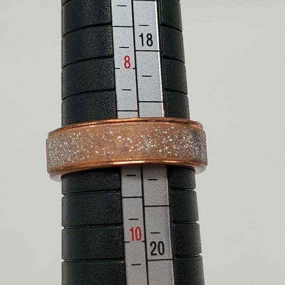 🩵Charming Charlie Rose Gold Tone Belt Buckle Ring Size 9 - Picture 11 of 11